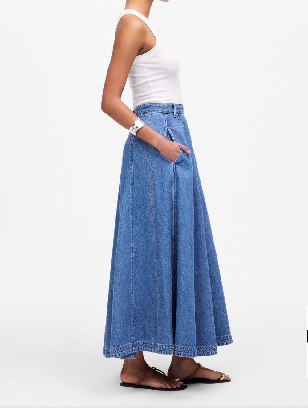Madewell Women’s Midi Airy Denim Skirt
